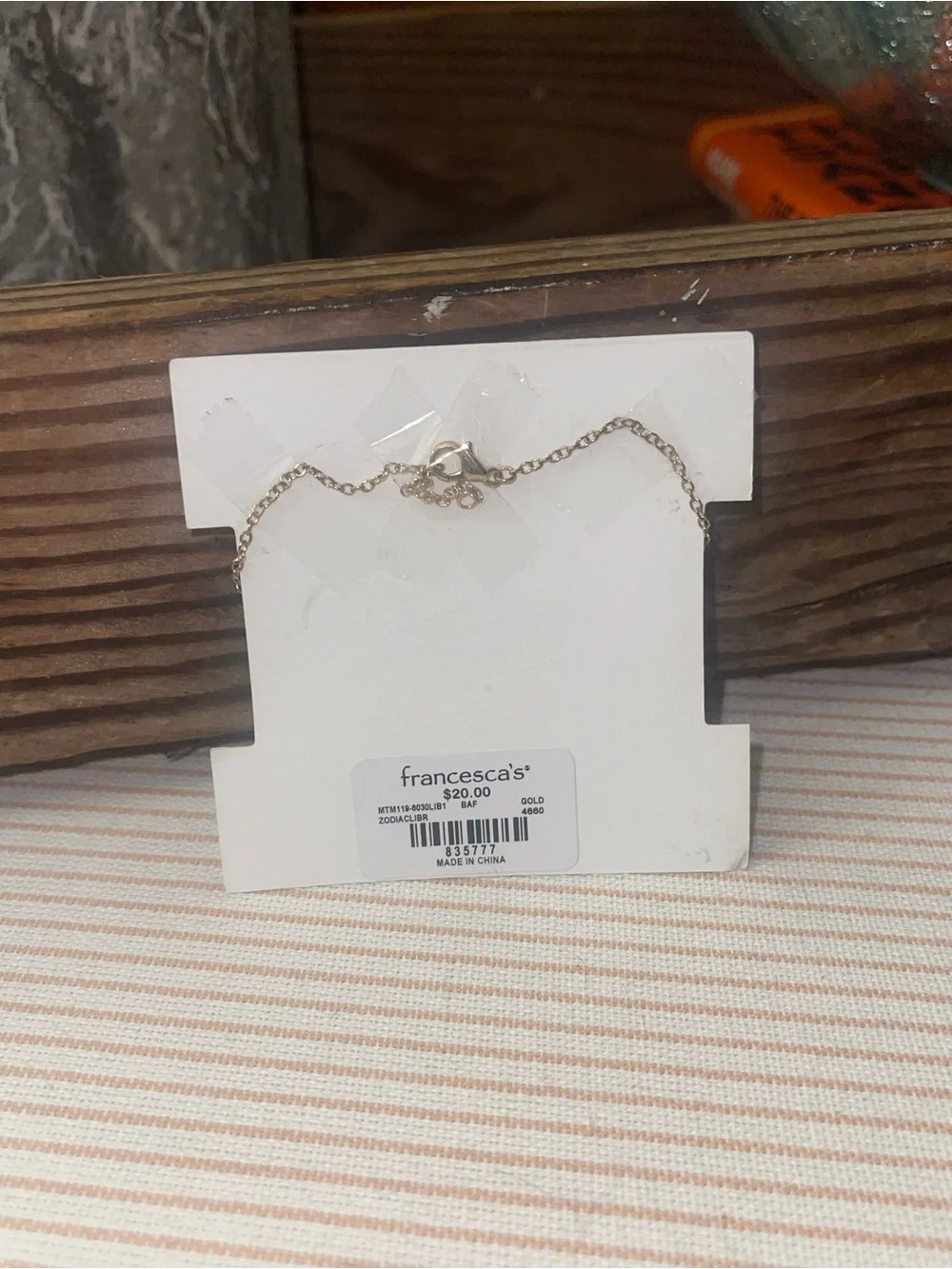 Libra Gold-Tone Zodiac bracelet by